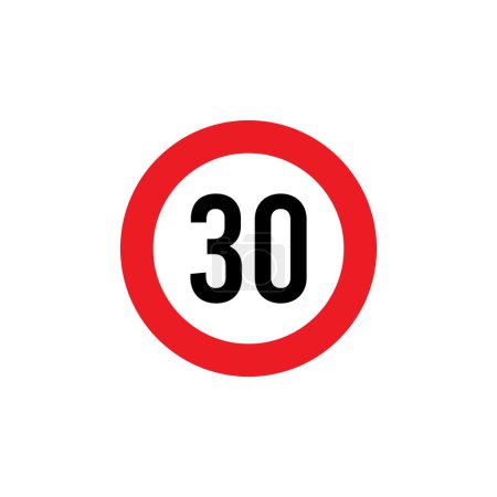 speed limit sign icon vector template illustration logo design