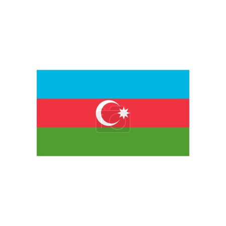 Illustration for Azerbaijan flag vector template illustration logo design - Royalty Free Image
