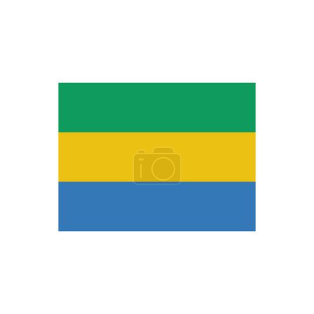 gabon flag icon vector template illustration logo design