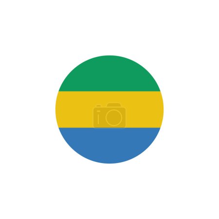 gabon drapeau icône vectoriel modèle illustration logo conception