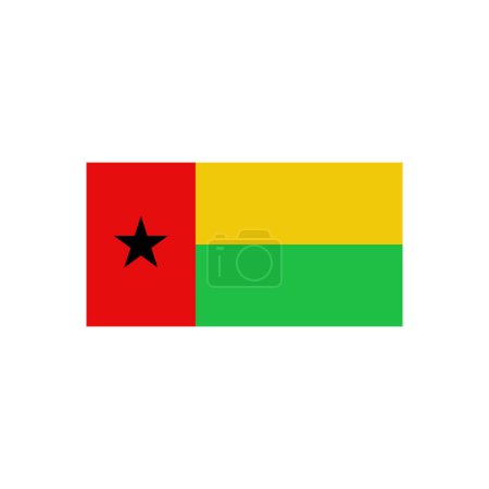 guinea bissau flag icon vector template illustration logo design