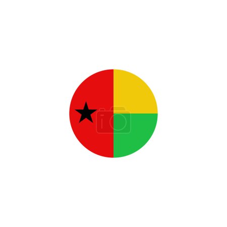 guinea bissau flag icon vector template illustration logo design