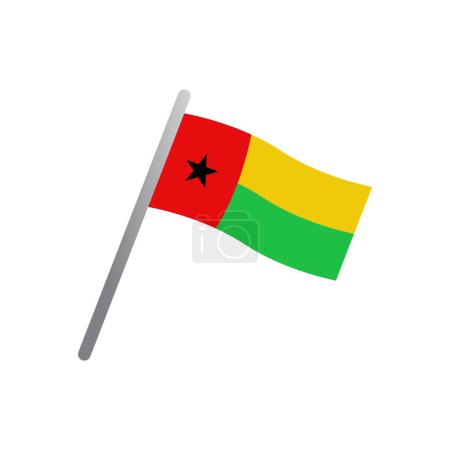 guinea bissau bandera icono vector plantilla ilustración logo diseño