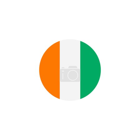 ivory coast flag icon vector template illustration logo design
