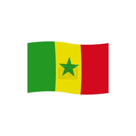 Senegal Flagge Symbol Vektor Vorlage Illustration Logo Design
