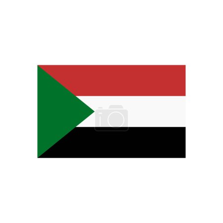 sudan flag icon vector template illustration logo design