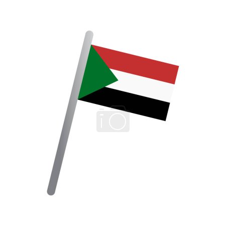 sudan flag icon vektor vorlage illustration logo design