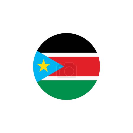 south sudan flag icon vector template illustration logo design