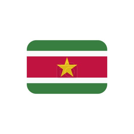 Drapeau Suriname icône vectoriel modèle illustration logo design