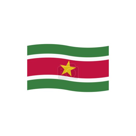 Suriname flag icon vector template illustration logo design