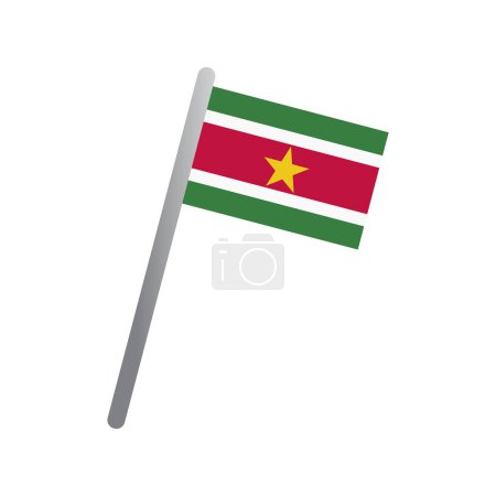 Surinam bandera icono vector plantilla ilustración logo diseño