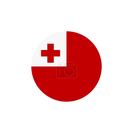 Tongan Flagge Symbol Vektor Vorlage Illustration Logo Design