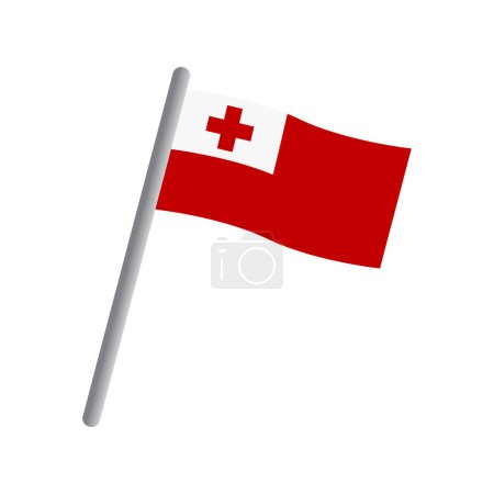 Tongan bandera icono vector plantilla ilustración logo diseño