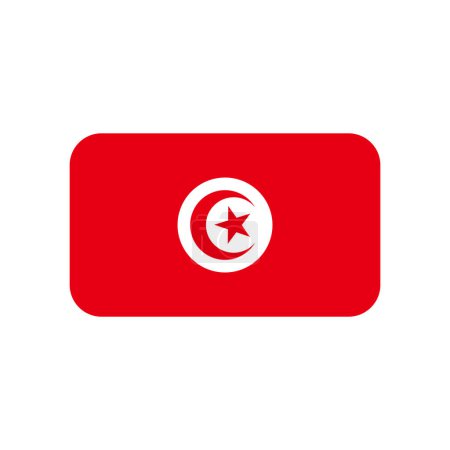 Tunisia flag icon vector template illustration logo design