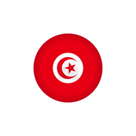 Tunisia flag icon vector template illustration logo design