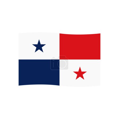 Panama Flagge Symbol Vektor Vorlage Illustration Logo Design