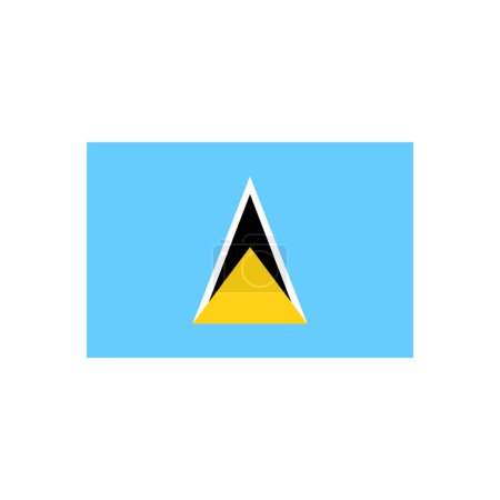 Saint lucia flag icon vector template illustration logo design