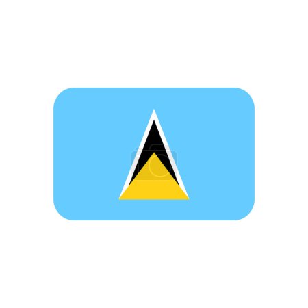 Saint lucia flag icon vector template illustration logo design