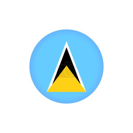 Saint Lucia Flagge Symbol Vektor Vorlage Illustration Logo Design