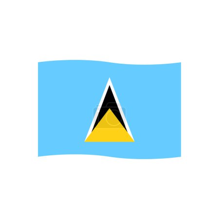 Saint Lucia Flagge Symbol Vektor Vorlage Illustration Logo Design