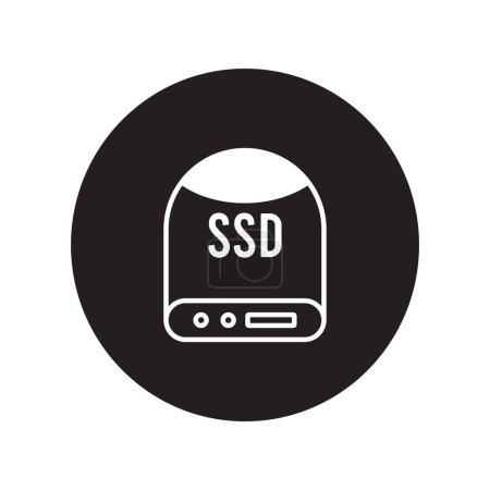 ssd icono vector plantilla ilustración logo diseño