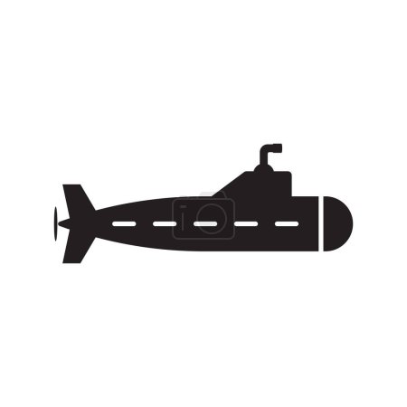 Ilustración de Icono submarino vector plantilla ilustración logo diseño - Imagen libre de derechos