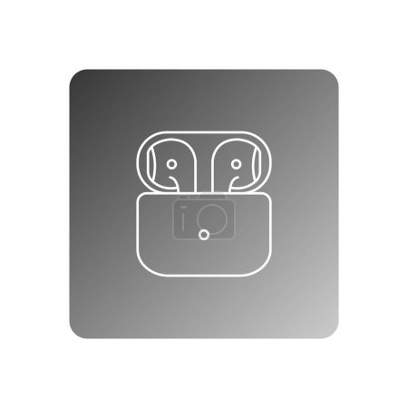 airpods icône vectoriel modèle illustration logo conception