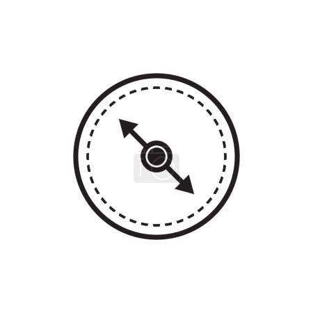 Illustration for Radius icon vector template illustration logo design - Royalty Free Image