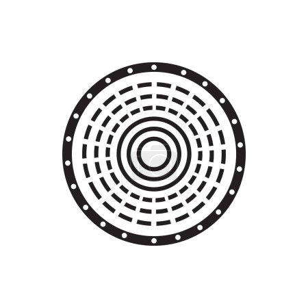 Ilustración de Icono de radio vector plantilla ilustración logo diseño - Imagen libre de derechos