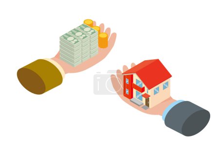Illustration for Image of real estate buying and selling - Royalty Free Image
