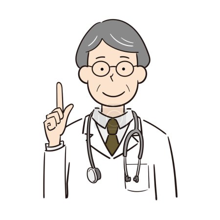 Téléchargez les illustrations : Homme médecin donnant une explication - en licence libre de droit
