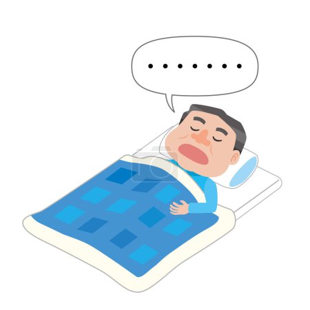 Illustration for Men with sleep apnea syndrome - Royalty Free Image