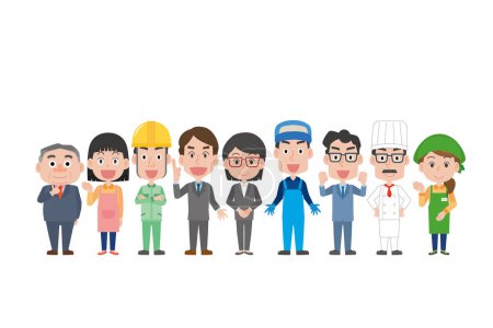Illustration for People from various professions - Royalty Free Image