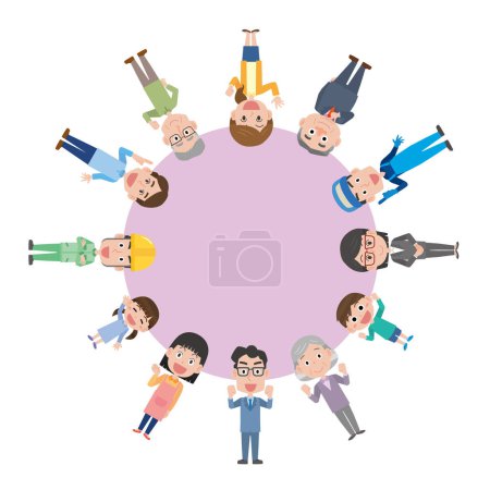 Illustration for People from various professions - Royalty Free Image