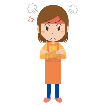 Illustration for A woman who is irritated by menopause - Royalty Free Image