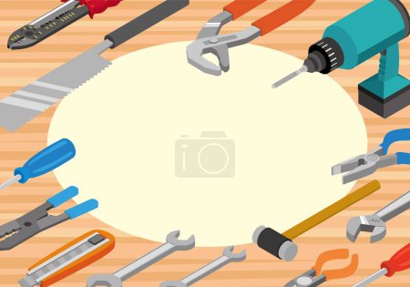 Ilustración de Ilustraciones de marcos decorativos de varias herramientas - Imagen libre de derechos
