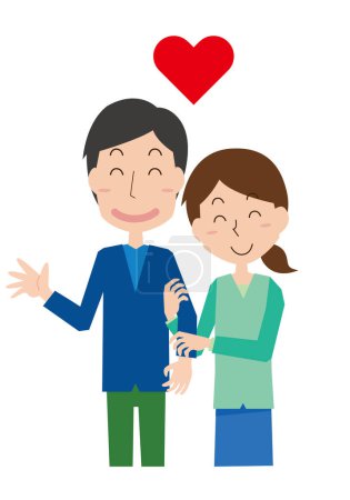 Illustration for Illustration of lovers who love each other - Royalty Free Image