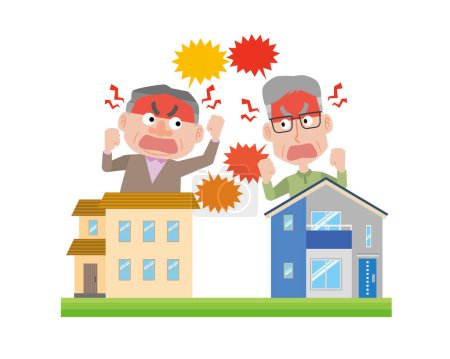 Illustration for Image of trouble with neighbors - Royalty Free Image
