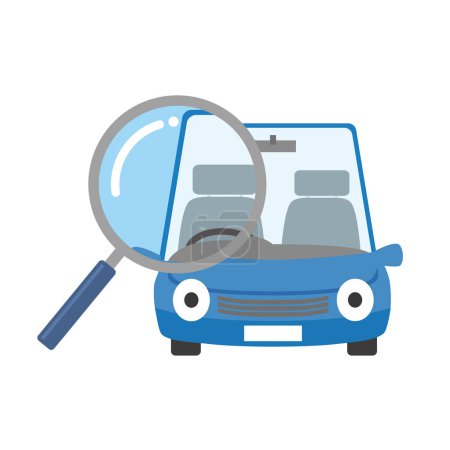 Illustration for Illustration of used car assessment check - Royalty Free Image