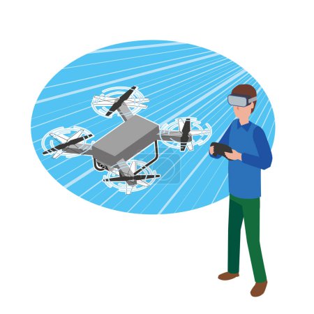 Illustration for Image illustration of drone race - Royalty Free Image