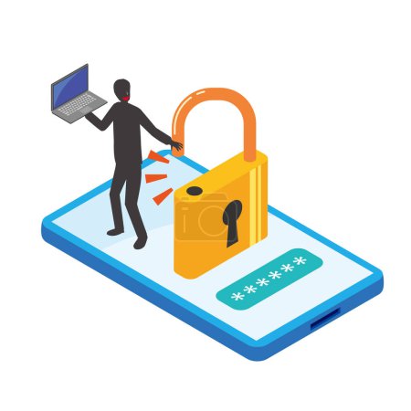 Smartphone security image illustration