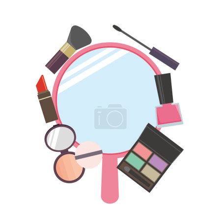Téléchargez les illustrations : Illustration de divers outils de maquillage - en licence libre de droit