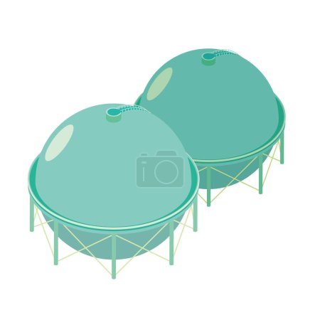 Ilustración de Titular de la esfera de gas ciudad esfera de gas tanque de gas - Imagen libre de derechos