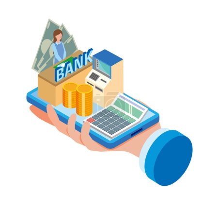 Internet banking image illustration