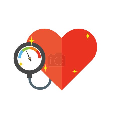 Illustration for Image illustration of healthy blood pressure condition - Royalty Free Image