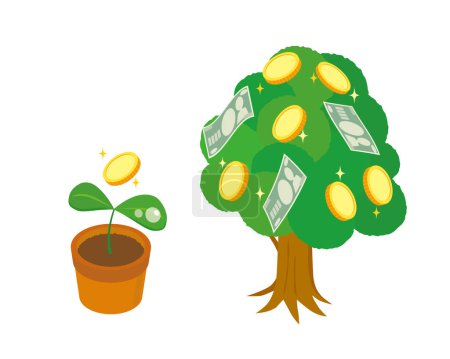 Téléchargez les illustrations : Image de l'arbre de l'argent et la gestion des actifs - en licence libre de droit