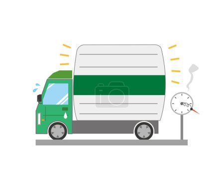 Illustration eines überladenen Lastwagens