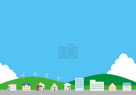 Illustration for Frame material for houses and cityscapes - Royalty Free Image