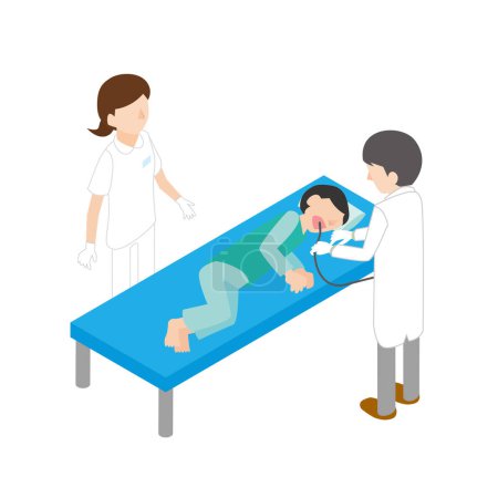 Image illustration of stomach camera examination