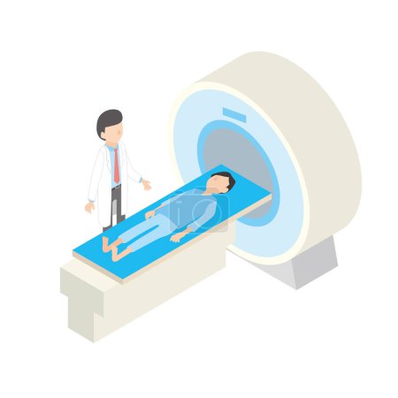 Image illustration of men who undergo MRI examination